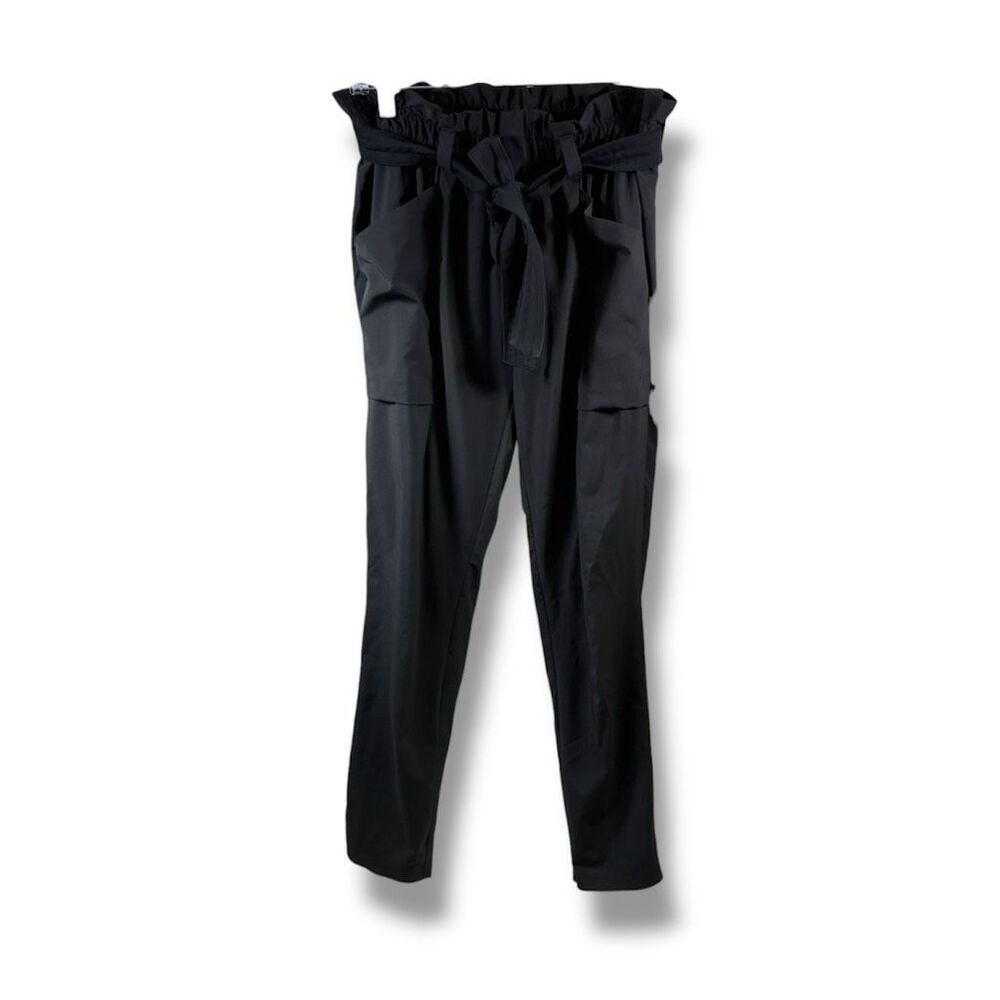 Athleta Skyline Paper Bag Pants in Black Size 4